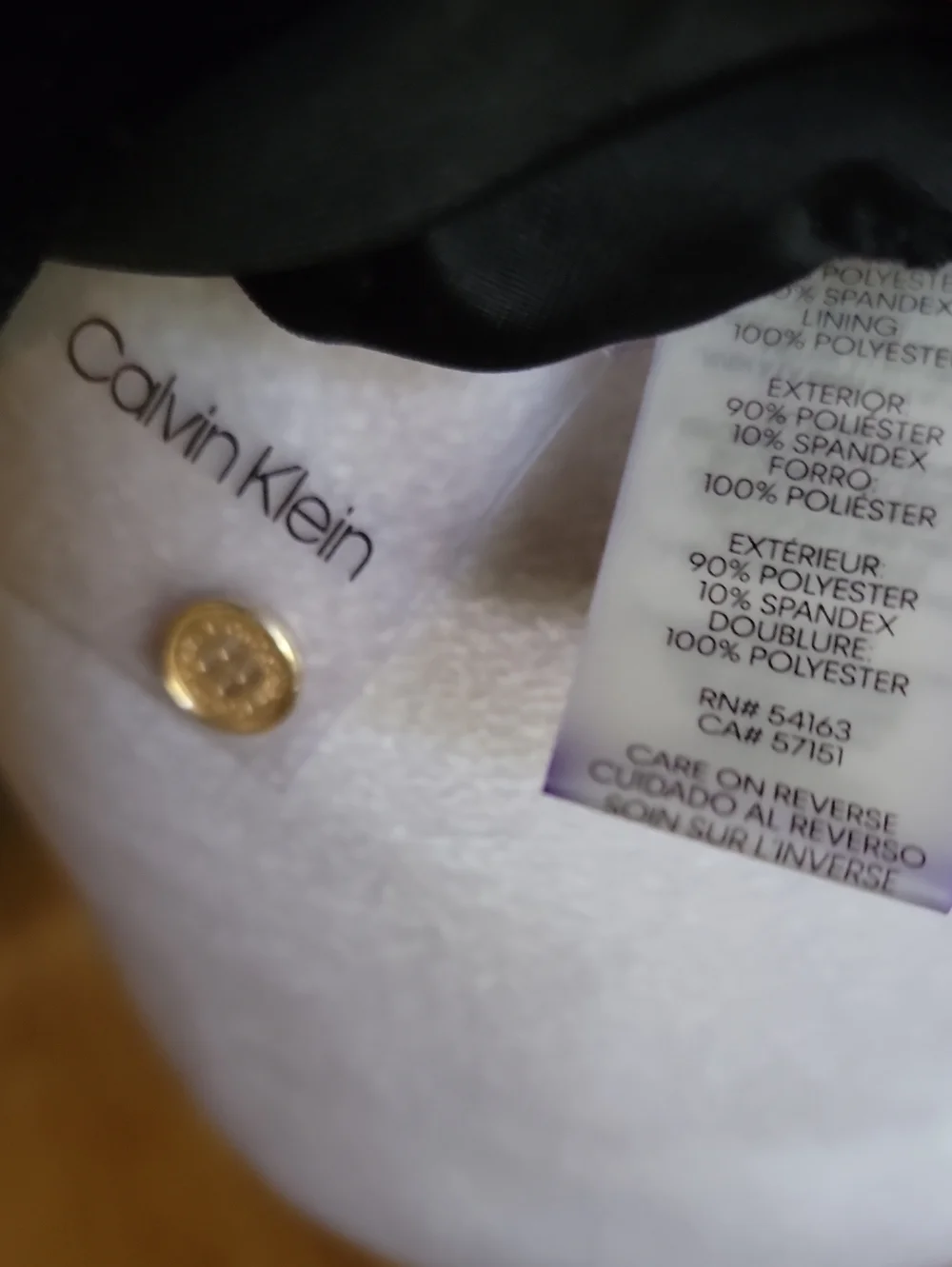 Calvin Klein Black Velvet Cap Sleeve Tank Top with Shoulder Studs